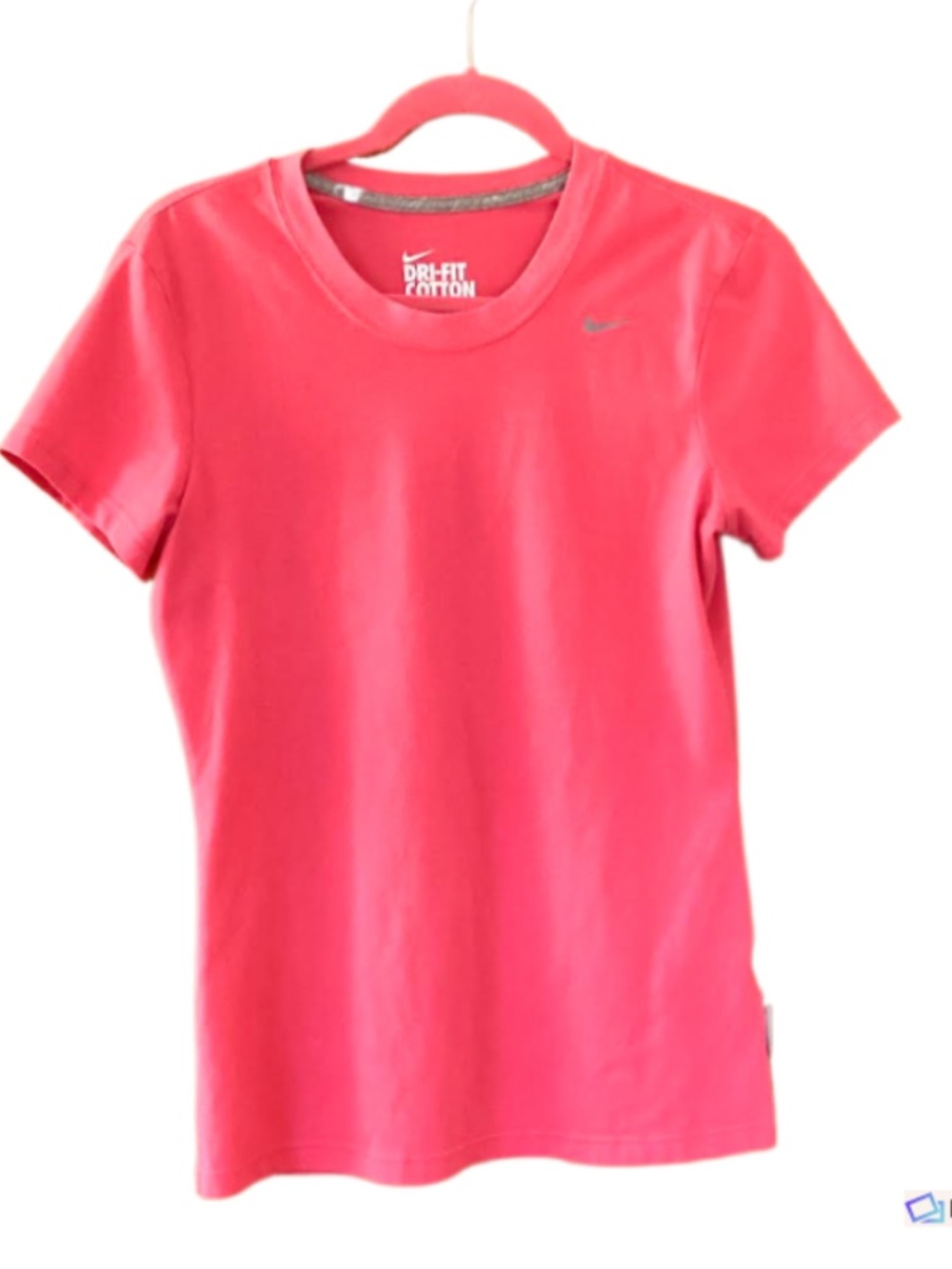 Nike Dri Fit Cotton Womens Pink Short Sleeve T Shirt, M